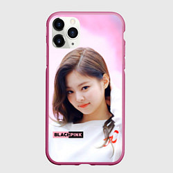 Чехол iPhone 11 Pro матовый Jennie solo, цвет: 3D-малиновый