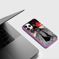 Чехол iPhone 11 Pro матовый Самурай Сюнсуй Кьёраку - Блич, цвет: 3D-фиолетовый — фото 2