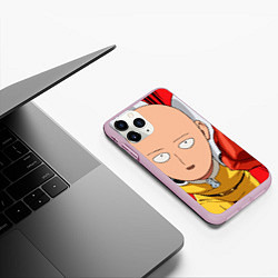 Чехол iPhone 11 Pro матовый Saitama big, цвет: 3D-розовый — фото 2