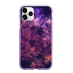 Чехол iPhone 11 Pro матовый Текстура - Purple galaxy