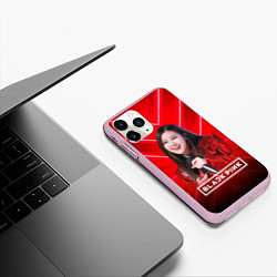 Чехол iPhone 11 Pro матовый Rose Blackpink red, цвет: 3D-розовый — фото 2