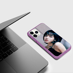 Чехол iPhone 11 Pro матовый Lisa Blackpink, цвет: 3D-фиолетовый — фото 2