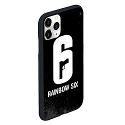 Чехол iPhone 11 Pro матовый Rainbow Six glitch на темном фоне, цвет: 3D-черный — фото 2