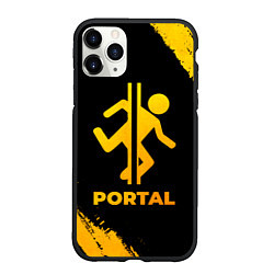 Чехол iPhone 11 Pro матовый Portal - gold gradient