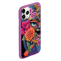 Чехол iPhone 11 Pro матовый Irezumi - Japan - tattoo, цвет: 3D-фиолетовый — фото 2