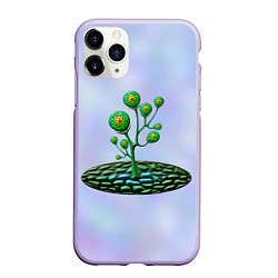 Чехол iPhone 11 Pro матовый Инопланетная растительная жизнь, цвет: 3D-светло-сиреневый