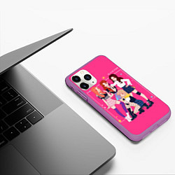 Чехол iPhone 11 Pro матовый Blackpink anime poster, цвет: 3D-фиолетовый — фото 2