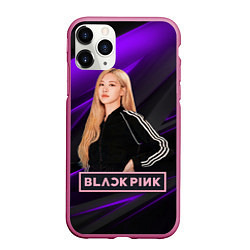 Чехол iPhone 11 Pro матовый Rose Blackpink, цвет: 3D-малиновый