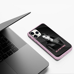 Чехол iPhone 11 Pro матовый Jisoo black, цвет: 3D-розовый — фото 2