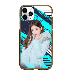 Чехол iPhone 11 Pro матовый Blackpink winter style, цвет: 3D-коричневый