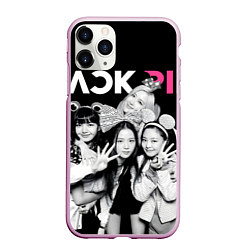 Чехол iPhone 11 Pro матовый Blackpink funny girls, цвет: 3D-розовый