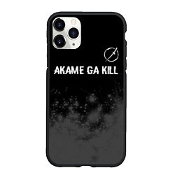 Чехол iPhone 11 Pro матовый Akame ga Kill glitch на темном фоне: символ сверху