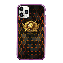 Чехол iPhone 11 Pro матовый Згип gold logo