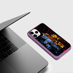 Чехол iPhone 11 Pro матовый Рыцарь Roblox, цвет: 3D-фиолетовый — фото 2