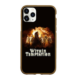 Чехол iPhone 11 Pro матовый Within Temptation space, цвет: 3D-коричневый