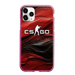 Чехол iPhone 11 Pro матовый Dark red CS GO, цвет: 3D-малиновый