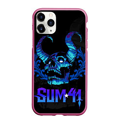 Чехол iPhone 11 Pro матовый Sum41 horns skull