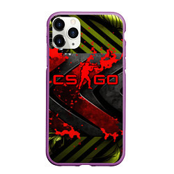 Чехол iPhone 11 Pro матовый CS GO red logo