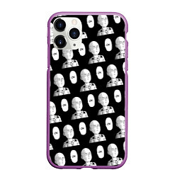 Чехол iPhone 11 Pro матовый Saitama - ok pattern, цвет: 3D-фиолетовый