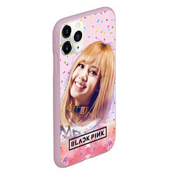 Чехол iPhone 11 Pro матовый Lisa kpop, цвет: 3D-розовый — фото 2