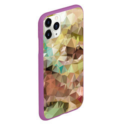 Чехол iPhone 11 Pro матовый Abstraction mosaic, цвет: 3D-фиолетовый — фото 2