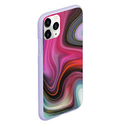 Чехол iPhone 11 Pro матовый Pink wave, цвет: 3D-светло-сиреневый — фото 2