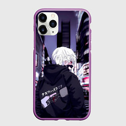 Чехол iPhone 11 Pro матовый Kaneki Ken, цвет: 3D-фиолетовый