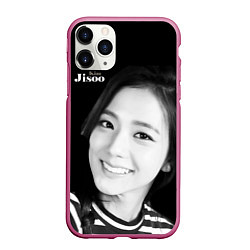 Чехол iPhone 11 Pro матовый Blackpink Jisoo in vest, цвет: 3D-малиновый