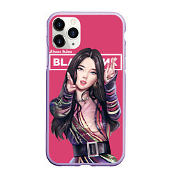 Чехол iPhone 11 Pro матовый Blackpink Jisoo art, цвет: 3D-светло-сиреневый