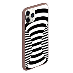 Чехол iPhone 11 Pro матовый Черно-белая иллюзия, цвет: 3D-коричневый — фото 2