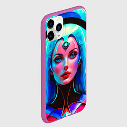 Чехол iPhone 11 Pro матовый Девушка в криокапсуле, цвет: 3D-фиолетовый — фото 2