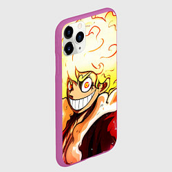 Чехол iPhone 11 Pro матовый Луффи 5 гир бог Ника - One Piece, цвет: 3D-фиолетовый — фото 2