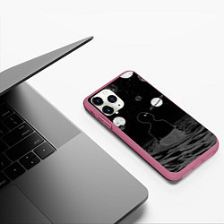 Чехол iPhone 11 Pro матовый Погружение во вселенную, цвет: 3D-малиновый — фото 2
