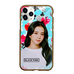 Чехол iPhone 11 Pro матовый Jennie Kim Blackpink flowers