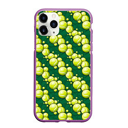 Чехол iPhone 11 Pro матовый Большой теннис - мячики