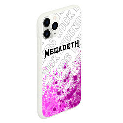 Чехол iPhone 11 Pro матовый Megadeth rock legends: символ сверху, цвет: 3D-белый — фото 2