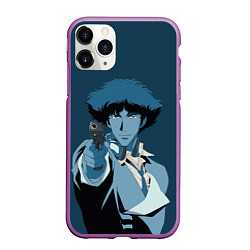 Чехол iPhone 11 Pro матовый Spike Spiegel blue, цвет: 3D-фиолетовый