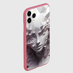 Чехол iPhone 11 Pro матовый Скульптура с шипами, цвет: 3D-малиновый — фото 2
