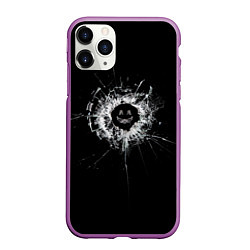 Чехол iPhone 11 Pro матовый Black Mirror - smile