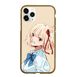 Чехол iPhone 11 Pro матовый Chisato Nishikigi - Lycoris Recoil, цвет: 3D-коричневый