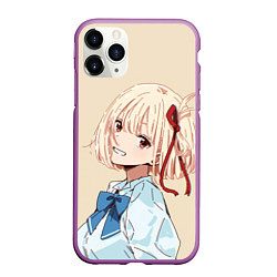 Чехол iPhone 11 Pro матовый Chisato Nishikigi - Lycoris Recoil, цвет: 3D-фиолетовый