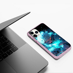 Чехол iPhone 11 Pro матовый Аура киллуа - hunter x hunter, цвет: 3D-розовый — фото 2