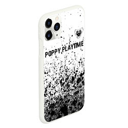 Чехол iPhone 11 Pro матовый Poppy Playtime glitch на светлом фоне: символ свер, цвет: 3D-белый — фото 2