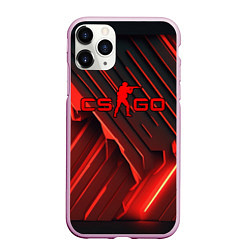 Чехол iPhone 11 Pro матовый CS GO red neon, цвет: 3D-розовый