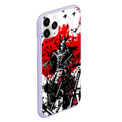 Чехол iPhone 11 Pro матовый Bushido warrior, цвет: 3D-светло-сиреневый — фото 2