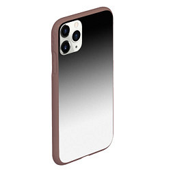 Чехол iPhone 11 Pro матовый Black and white gradient, цвет: 3D-коричневый — фото 2