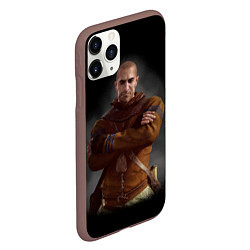 Чехол iPhone 11 Pro матовый The Witcher 3 - Гюнтер, цвет: 3D-коричневый — фото 2