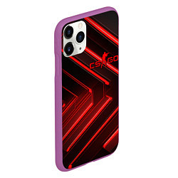 Чехол iPhone 11 Pro матовый Red neon CS GO, цвет: 3D-фиолетовый — фото 2