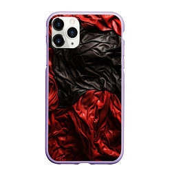 Чехол iPhone 11 Pro матовый Black red texture