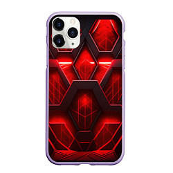 Чехол iPhone 11 Pro матовый Red space abstract